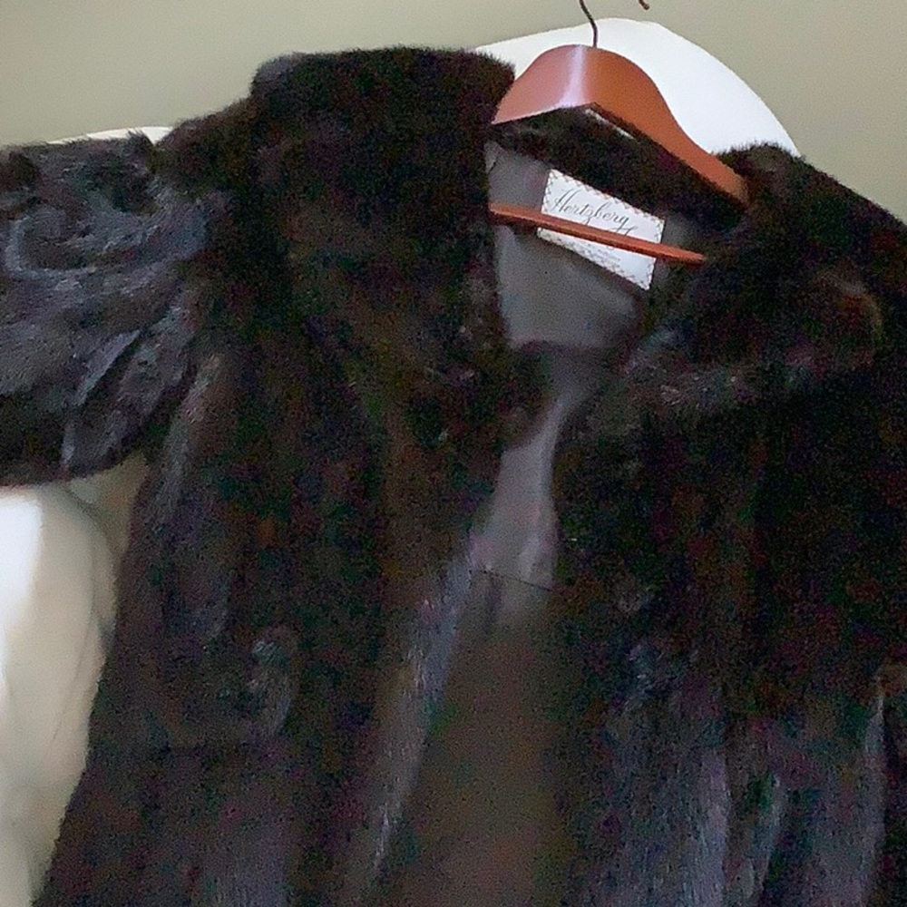 Beautiful dark brown mink coat
